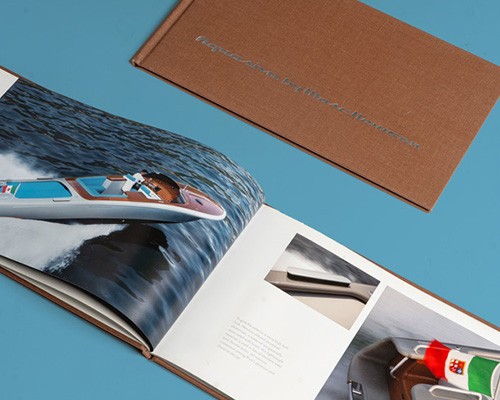 Cartonato ad album con stampa a caldo su tela